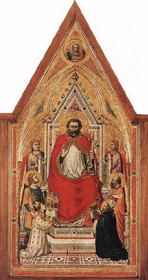 GIOTTO di Bondone The Stefaneschi Triptych: St Peter Enthroned oil painting image